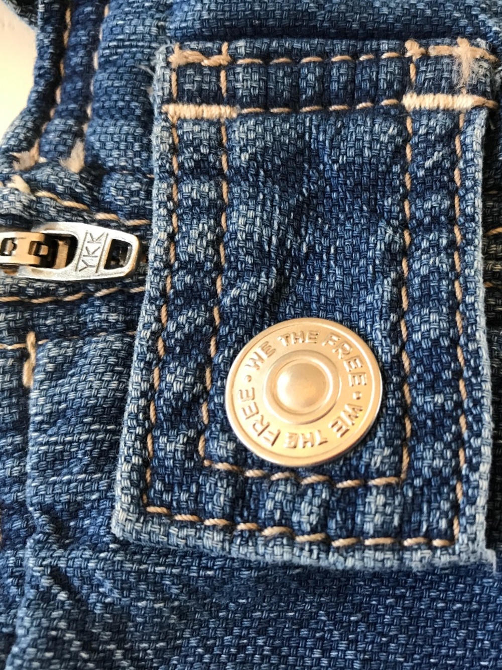 🆕 WE THE FREE JUDE 100% COTTON DENIM ONE PIECE OVERALLS JUMPSUIT - Picture 14 of 16